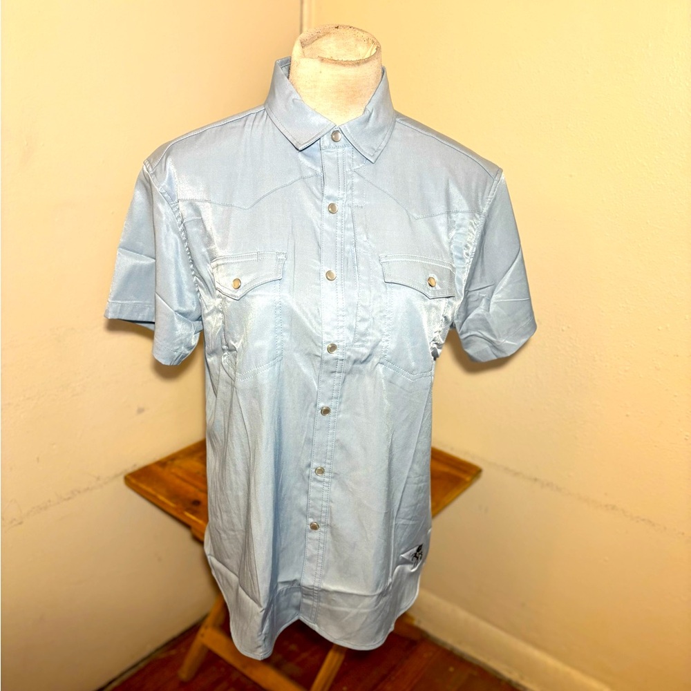 Diamond Cross Ranch Western Button Front Shirt